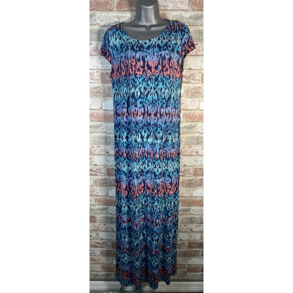 Tori‎ Richard Honolulu Short Sleeve Maxi Dress Sz L